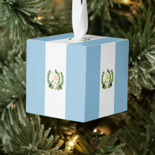 Guatemala flag cube ornament