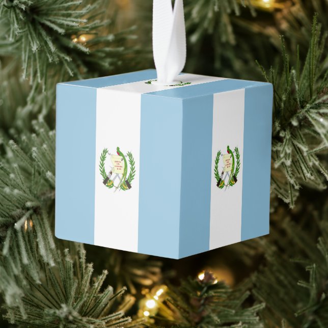 Guatemala flag cube ornament (Tree)