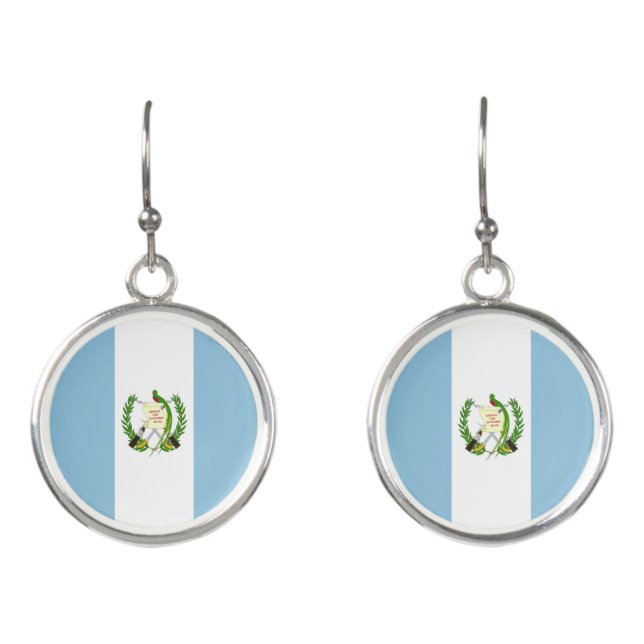 Guatemala flag earrings (Front)