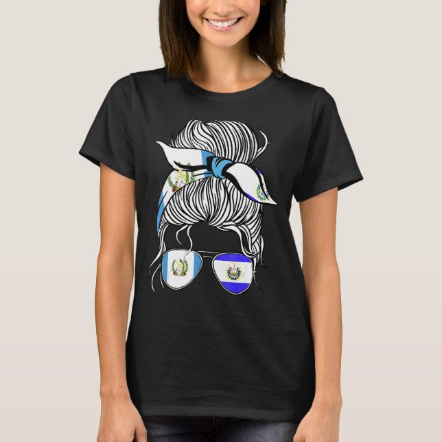 Guatemala Flag El Salvador Grown Women Girl Countr T-Shirt (Front)
