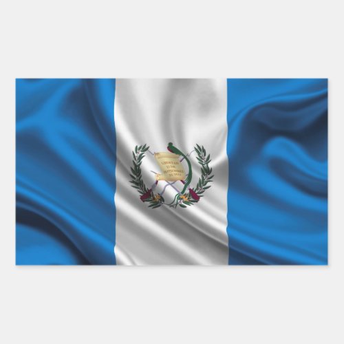 Guatemala Flag Fabric Rectangular Sticker