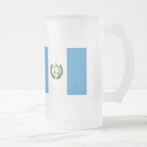 Guatemala Flag Frosted Glass Beer Mug