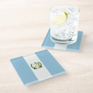 Guatemala flag glass coaster