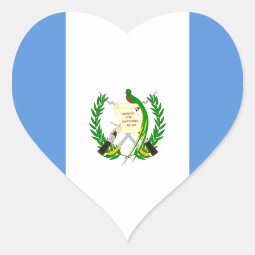 Guatemala Flag GT Heart Sticker