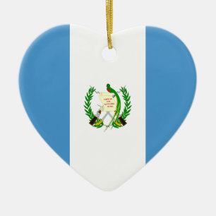 Guatemala Flag Heart Ornament