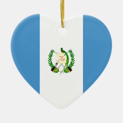 Guatemala Flag Heart Ornament