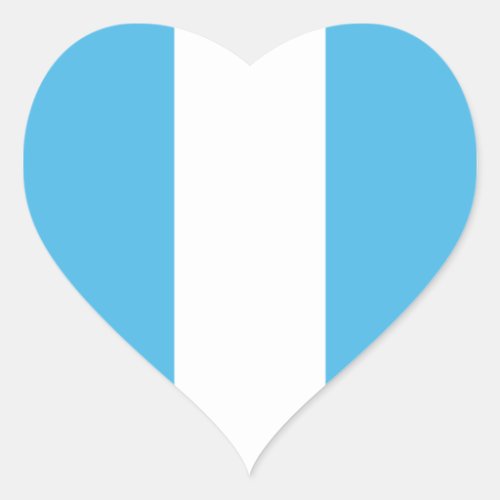 Guatemala Flag Heart Sticker