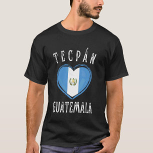 Guatemala Flag Heart Tecpan City T-Shirt
