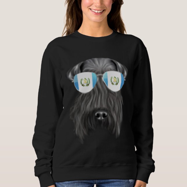 Guatemala Flag Kerry Blue Terrier Dog Guatemala Po Sweatshirt (Front)