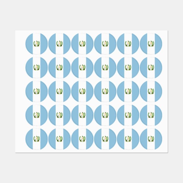 Guatemala flag labels (Sheet)