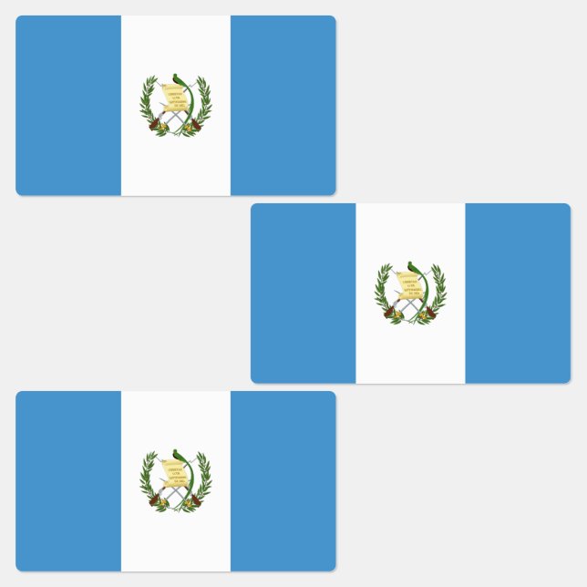 Guatemala Flag Labels (Group)