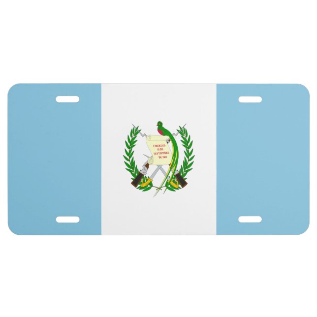 Guatemala Flag License Plate (Front)