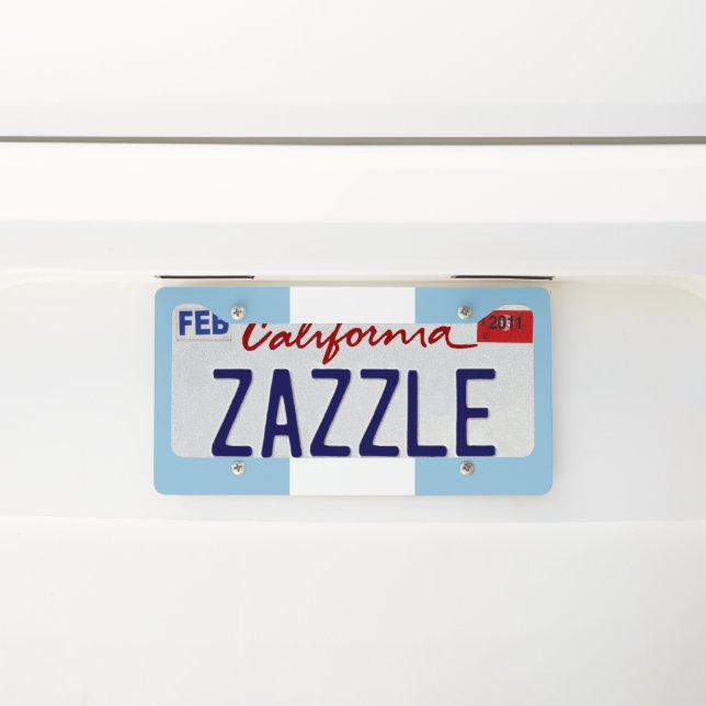 Guatemala flag license plate frame (On Car)
