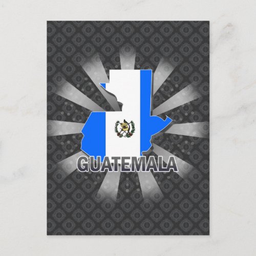 Guatemala Flag Map 20 Postcard