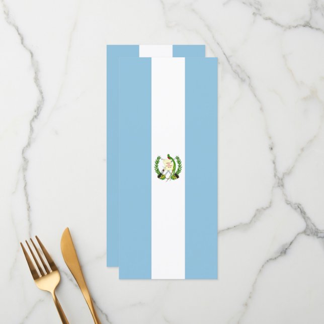 Guatemala flag menu (Front/Back In Situ)
