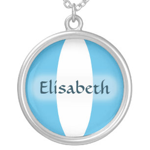 Guatemala Flag + Name Necklace