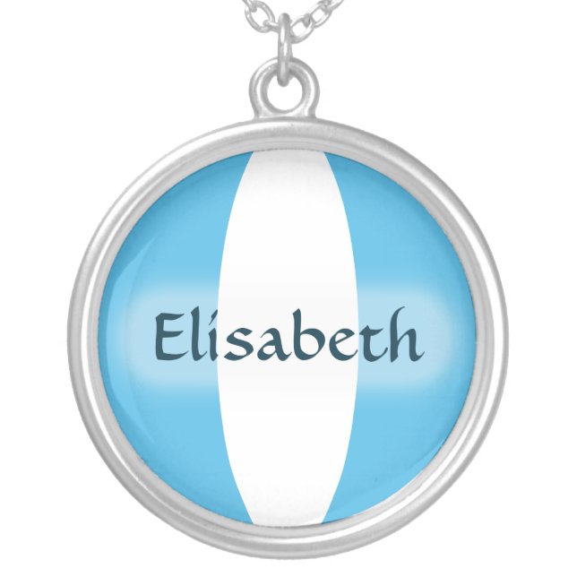 Guatemala Flag + Name Necklace (Front)