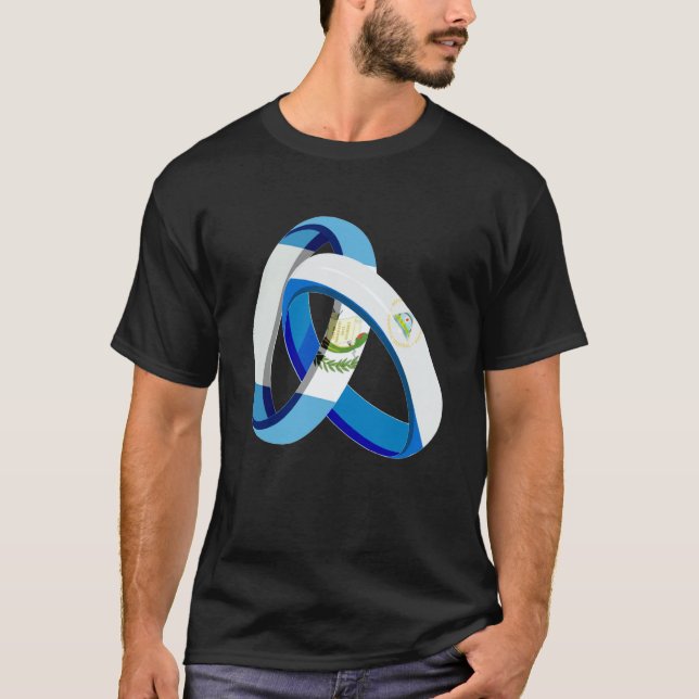 Guatemala Flag Nicaragua Grown Ring Marriage Weddi T-Shirt (Front)