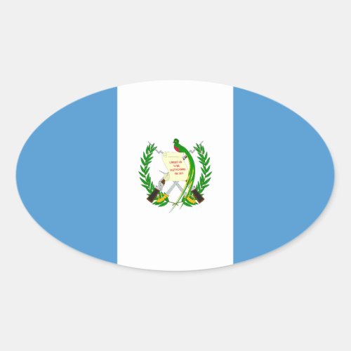 Guatemala Flag Oval Sticker