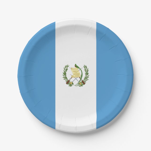 Guatemala flag  paper plates (Front)