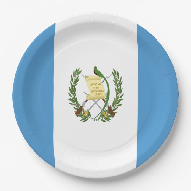 Guatemala flag   paper plates (Front)