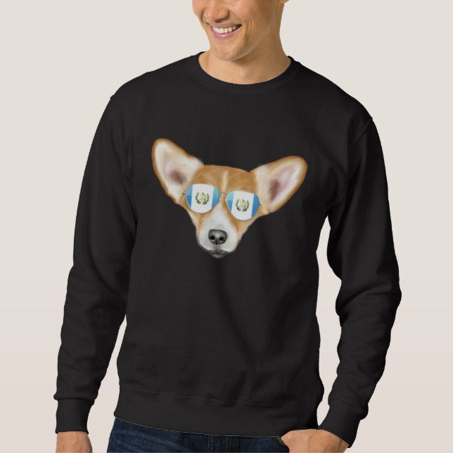 Guatemala Flag Pembroke Welsh Corgi Dog Guatemala  Sweatshirt (Front)