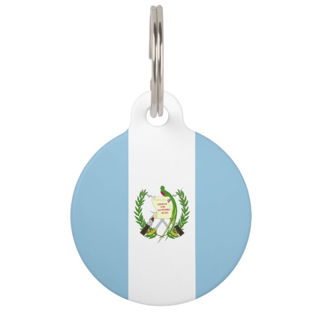 Guatemala flag pet ID tag (Front)