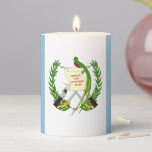 Guatemala flag pillar candle