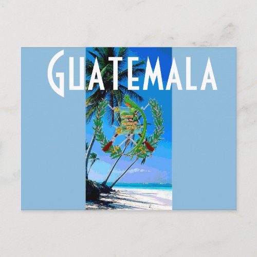 Guatemala flag postcard