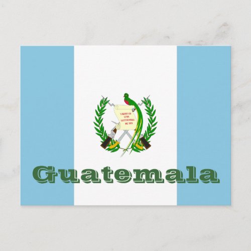 Guatemala flag postcard