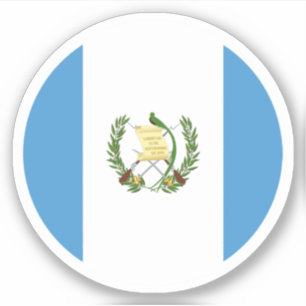 Guatemala Flag Round Sticker