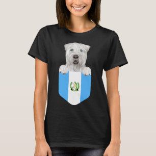 Guatemala Flag Soft Coated Wheaten Terrier Dog In  T-Shirt