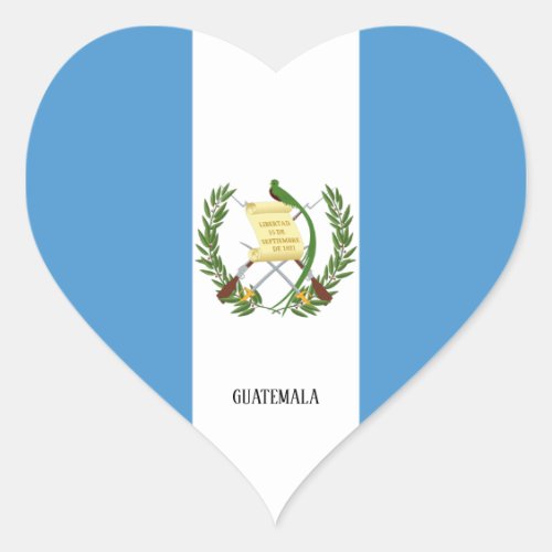Guatemala Flag Splendid Patriotic Heart Sticker