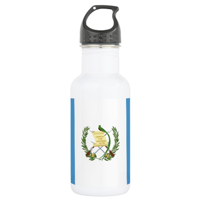 Guatemala Flag Stainless Steel Water Bottle (Front)