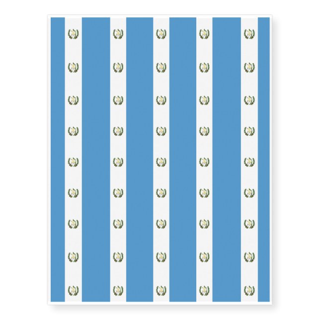 Guatemala Flag Temporary Tattoos (Front)
