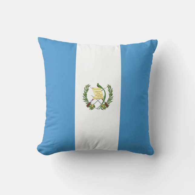 Guatemala Flag Throw Pillow (Front)