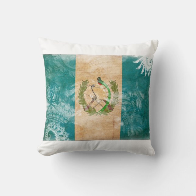 Guatemala Flag Throw Pillow (Front)