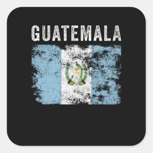 Guatemala Flag Vintage _ Guatemalan Flag Square Sticker