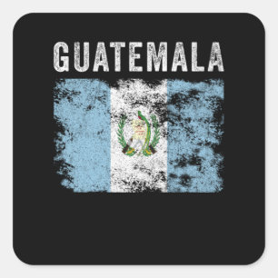 Guatemala Flag Vintage - Guatemalan Flag Square Sticker