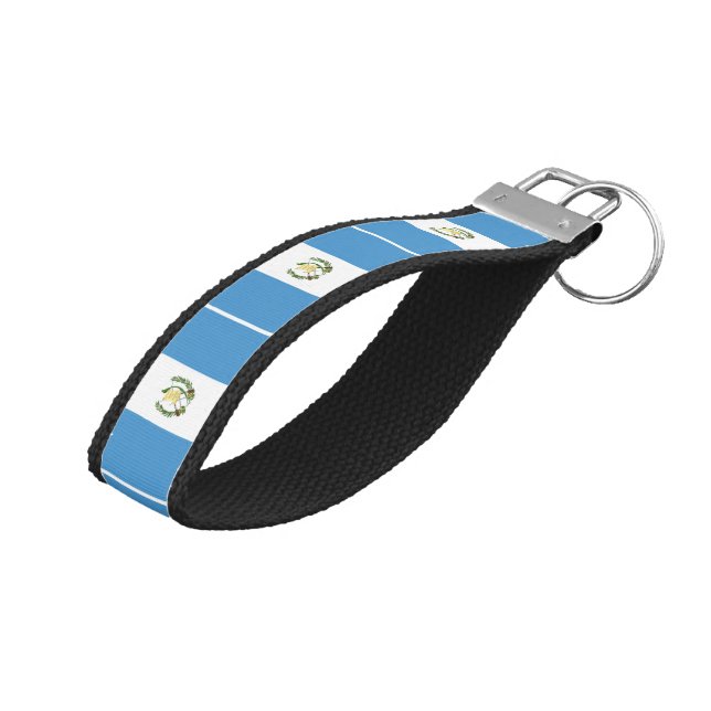 Guatemala Flag Wrist Keychain (Angled Up)
