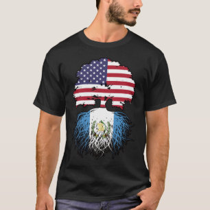 Guatemala Guatemalan American USA Tree Roots Flag T-Shirt