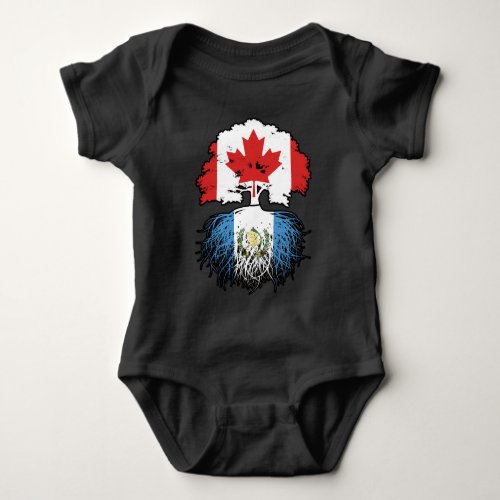 Guatemala Guatemalan Canadian Canada Tree Roots Baby Bodysuit