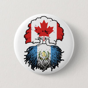 Guatemala Guatemalan Canadian Canada Tree Roots Button