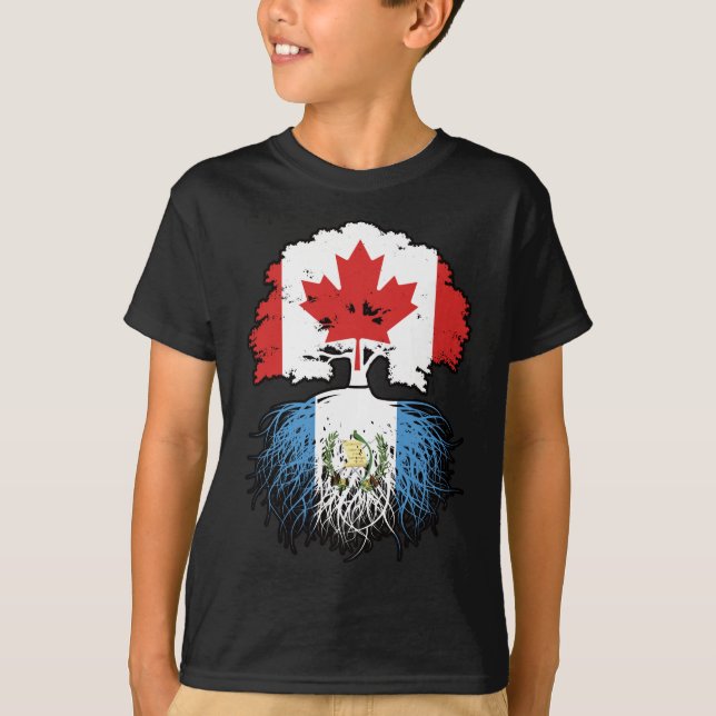 Guatemala Guatemalan Canadian Canada Tree Roots T-Shirt (Front)
