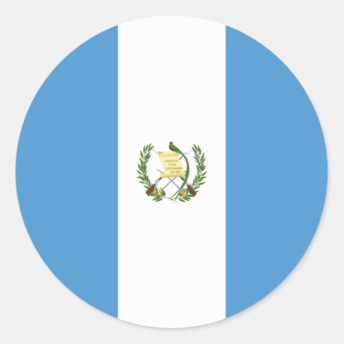 Guatemala Guatemalan Flag Classic Round Sticker