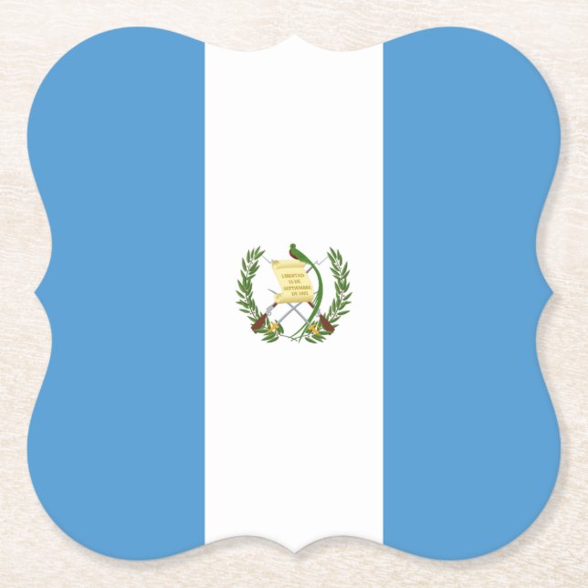 Guatemala (Guatemalan) Flag Paper Coaster (Front)