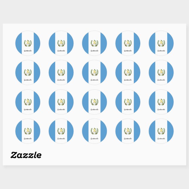Guatemala & Guatemalan flag patriots / sports Classic Round Sticker (Sheet)