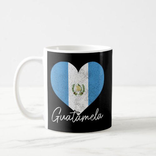 Guatemala Guatemalan Flag Pride Heart Chapina Coffee Mug