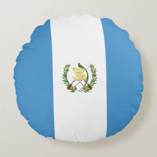 Guatemala Guatemalan Flag Round Pillow