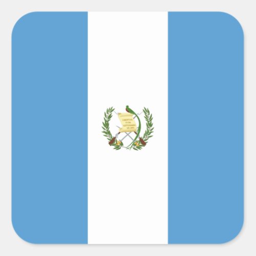 Guatemala Guatemalan Flag Square Sticker